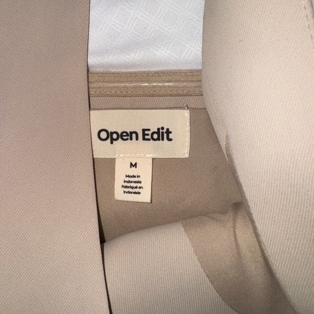 Open Edit Beige Button Halter Top - image 5